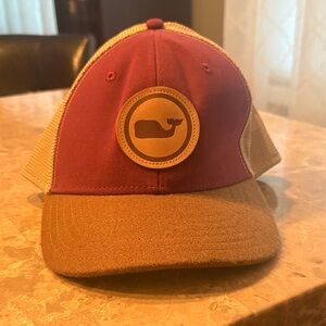 Vineyard Vines Red and Brown Trucker Hat